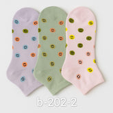 Soft Elastic Ankle Socks - 3 Pairs B-202-2